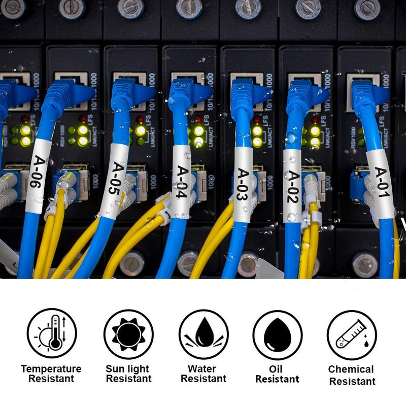 Pristar Compatible Label Tape Replacement for Brother Heat Shrink Tube HSe-211 HSc211 Tape 5.8mm 0.23" Work for Brother PT-E300 PT-H300 PT-E500 PT-E550W PT-P750WVP Label Maker, Black on White, 3-Pack - Image 5